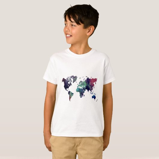 世界地図6 Tシャツ (正面フル)