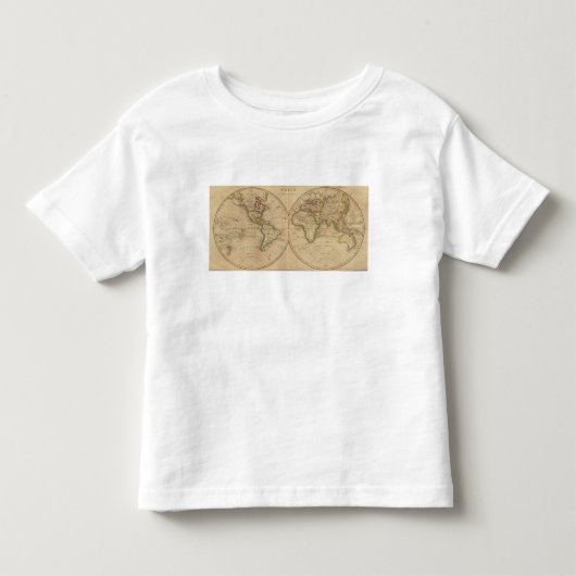 世界地図7 トドラーTシャツ (正面)