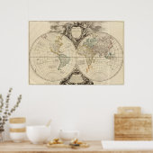 世界地図7 ポスター (キッチン)