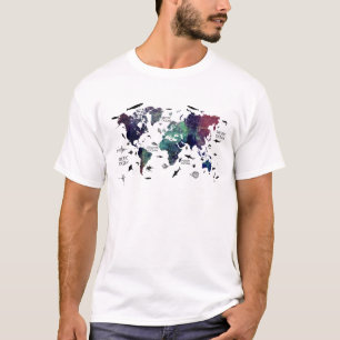 世界地図7 Tシャツ