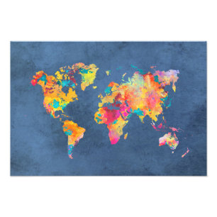 世界地図8 フォトプリント