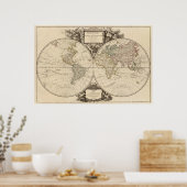 世界地図8 ポスター (キッチン)