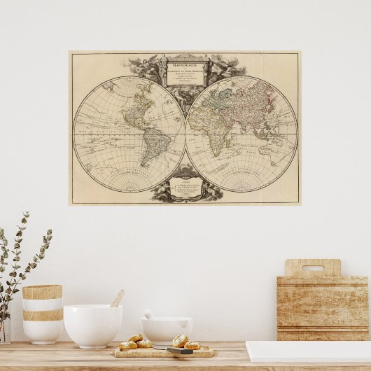 世界地図8 ポスター (キッチン)