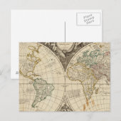 世界地図8 ポストカード (正面/裏面)