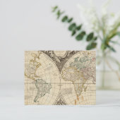 世界地図8 ポストカード (スタンド正面)