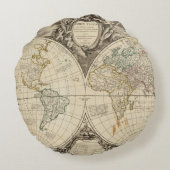 世界地図8 ラウンドクッション (裏面)