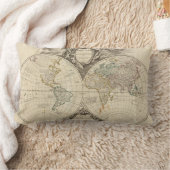世界地図8 ランバークッション (ブランケット)