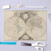 世界地図8 薄葉紙 (クラフト)