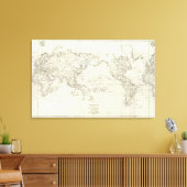 世界地図9 キャンバスプリント (インサイチュ (リビング))