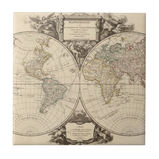 世界地図9 タイル (正面)