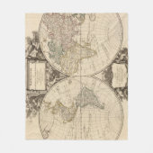 世界地図9 フリースブランケット (正面)