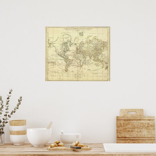 世界地図9 ポスター (キッチン)