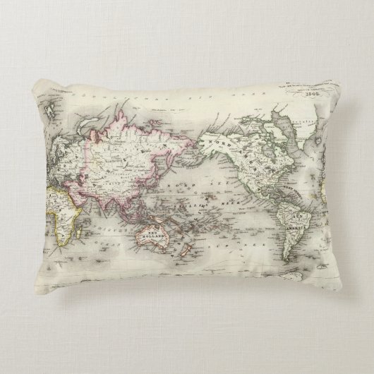 世界地図 アクセントクッション (正面)