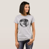 世界地図 アフリカ アジア ヨーロッパ Tシャツ (正面フル)