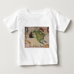 世界地図 – アメリカ ベビーTシャツ
