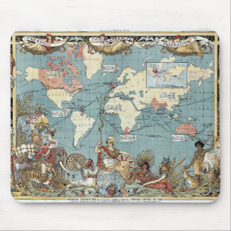 世界地図 – イギリス帝国–1886 マウスパッド