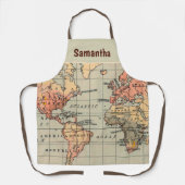 世界地図 エプロン (正面)