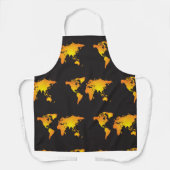 世界地図 エプロン (正面)