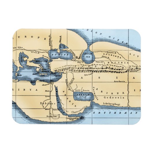 世界地図：エラトステネス マグネット (横)