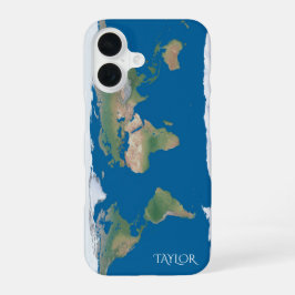 世界地図 – オリジナルデザイン iPhone 16ケース
