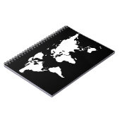 世界地図 〜 カスタマイズ可能な色 ノートブック (左側)