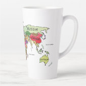 世界地図 カフェラテマグ (右)