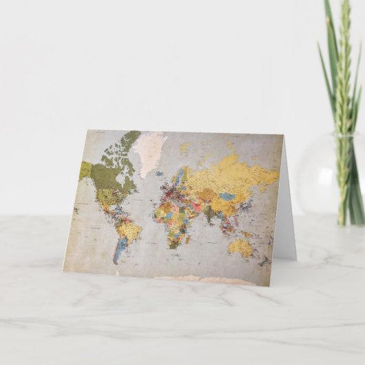 世界地図 カード (正面)