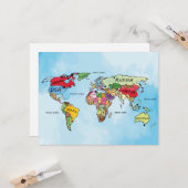 世界地図 カード (正面/裏面インサイチュ)