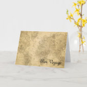 世界地図 カード (黄色い花)