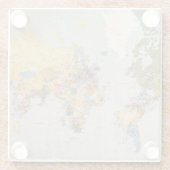 世界地図 ガラスコースター (裏面)