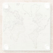 世界地図 ガラスコースター (裏面)