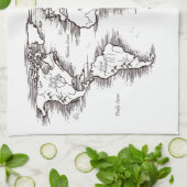 世界地図 キッチンタオル (折り畳み)