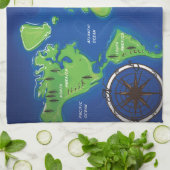 世界地図 キッチンタオル (折り畳み)