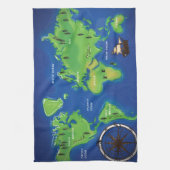 世界地図 キッチンタオル (縦)