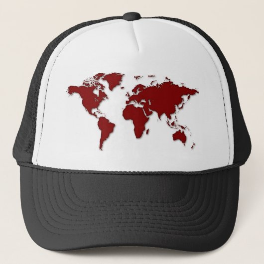 世界地図 キャップ (正面)