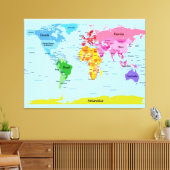 世界地図 キャンバスプリント (インサイチュ (リビング))