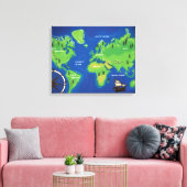 世界地図 キャンバスプリント (インサイチュ (リビング))