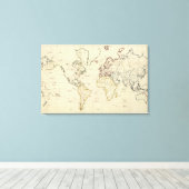 世界地図 キャンバスプリント (インサイチュ (ウッドフロア))