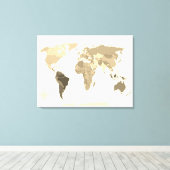 世界地図  キャンバスプリント (インサイチュ (ウッドフロア))