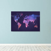 世界地図 キャンバスプリント (インサイチュ (ウッドフロア))