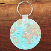 世界地図 キーホルダー (正面)