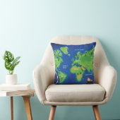 世界地図 クッション (椅子)