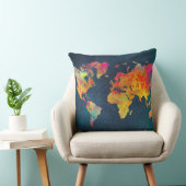 世界地図 クッション (椅子)