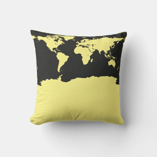 世界地図 クッション (正面)