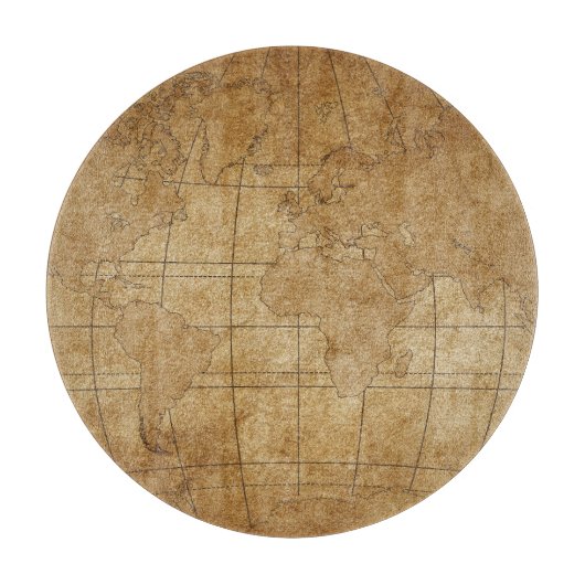 世界地図:グローバル探査ガイド カッティングボード (正面)