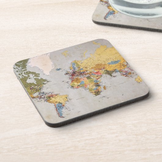 世界地図 コースター (左側)