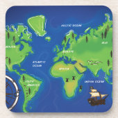 世界地図 コースター (正面)