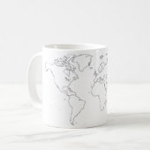 世界地図 コーヒーマグカップ (正面左)