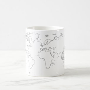 世界地図 コーヒーマグカップ