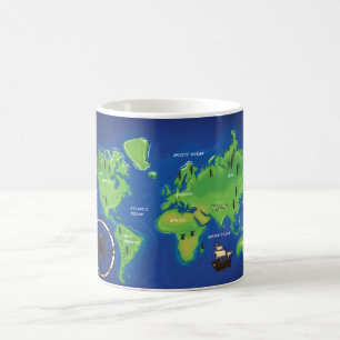 世界地図 コーヒーマグカップ
